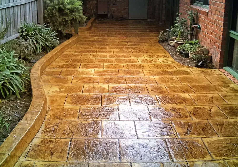 slate impression concrete